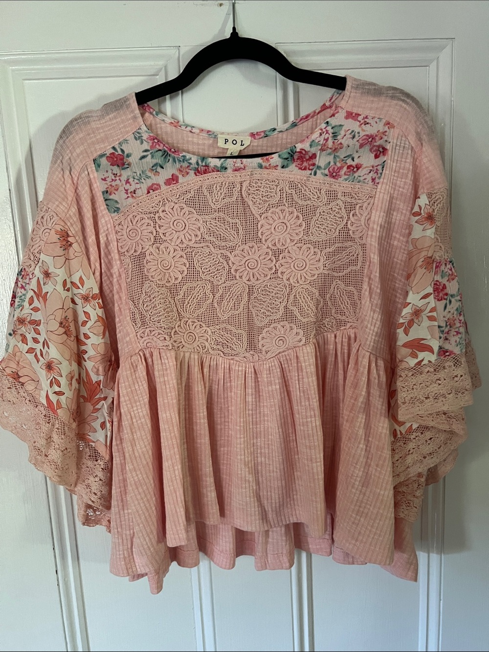 New Collection POL -Cotton lace, knit, cotton gauze romantic, soft pink.